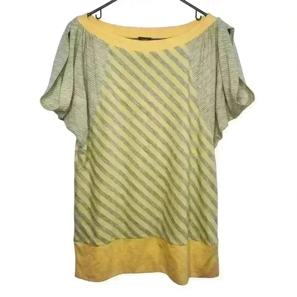 Canyon river blues women's boat neck short sleeve top size large